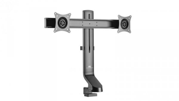 Uchwyt biurkowy na dwa monitory / podwójny Maclean, vesa 75x75 100x100, 17-27, max 14kg, MC-854