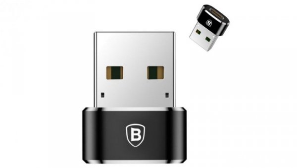 BASEUS Adapter OTG Przejściówka USB 2.0 A / typ-C (wtyk / gniazdo) 3A