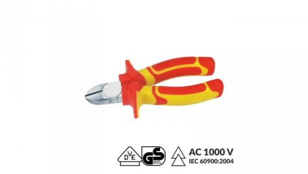 Szczypce boczne elektrotechniczne 160mm VDE 1000V n-vde06