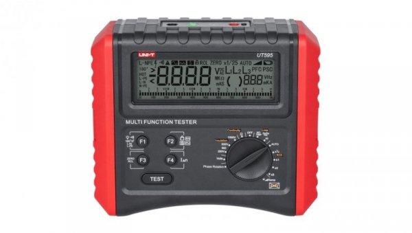 Miernik wielofunkcyjny z funkcją testu wyłączników RCD tester cyfrowy LCD do instalacji elektrycznych UNI-T UT595