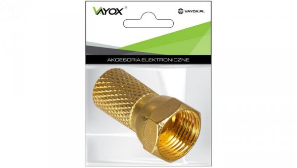 Wtyk sat F 6,8 mm Gold CU Vayox (opakowanie 1 szt.) PAK.