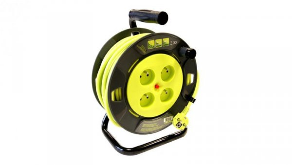 Przedłużacz bębnowy 25m 3x1,5mm OWY H05VV-F termik, lemon 24444