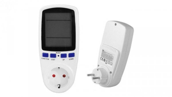 Watomierz cyfrowy LCD gniazdkowy licznik zużycia energii elektrycznej M150 (do gniazdek typu 2P+Z) LTC
