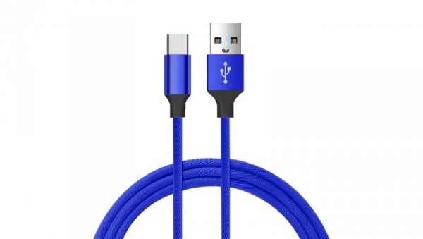 Kabel USB - USB typ C niebieski 1,5m VA0003 VAYOX