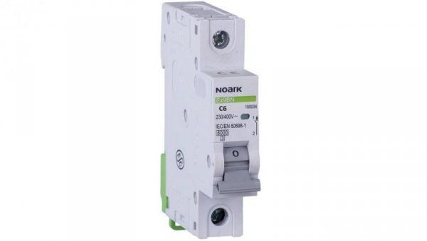 Wyłącznik nadprądowy S bezpiecznik 1-fazowy C6 (C 6A) 1-biegunowy 1P (230/400V AC) 1-modułowy NOARK