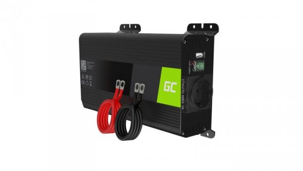 Przetwornica napięcia Inwerter Green Cell PRO 12V na 230V 500W/1000W Czysta sinusoida