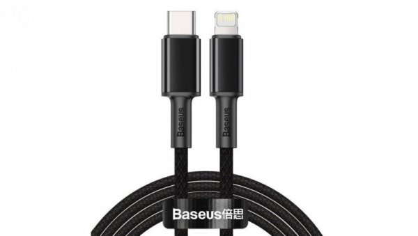 BASEUS Kabel USB 3.0 typ-C / Lightning (wtyk / wtyk) Quick Charge 3.0 Cafule czarny 2m