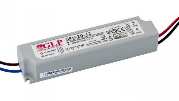 GPV-20-12 Zasilacz impulsowy do LED 12V/2A IP67 hermetyczny