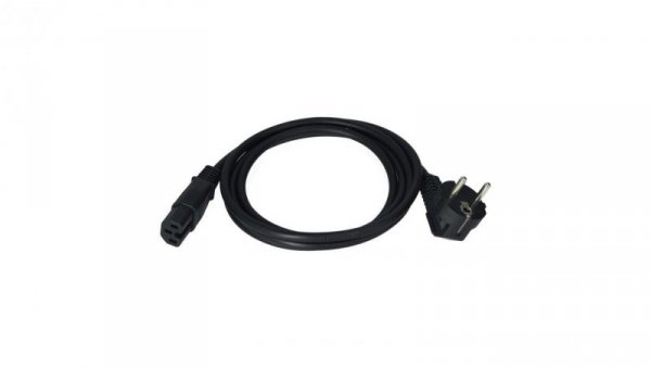 Kabel zasilający OMY do serwera z wtyczką IEC C15 10A czarny 1,8m