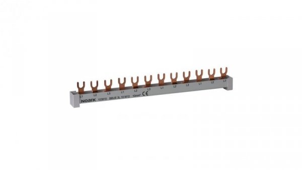 Szyna łączeniowa widełkowa SLIM 3-fazowa 10mm2 63A na 18 modułów NOARK