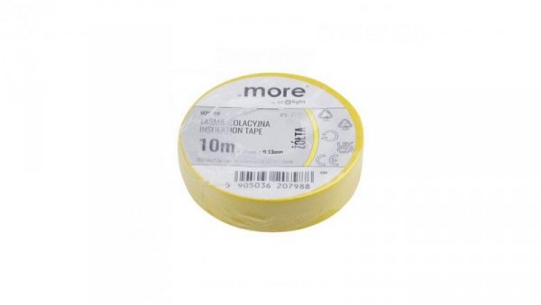 Taśma izolacyjna 15mm x 0,13mm ŻÓŁTA 10m 1szt.