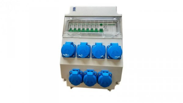Rozdzielnica elektryczna 7x 230V z bezpiecznikami FI / 7x 230V 3 fazy 95V-1