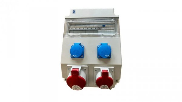 Rozdzielnica elektryczna CEE 32A 16A 2x 230V z bezpiecznikami HAGER FI 96H-3