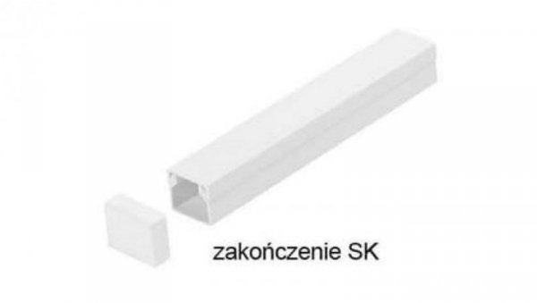 Osprzęt do listew elektroinstalacyjnych, zakończenie BIAŁY SK 14x14 1szt.