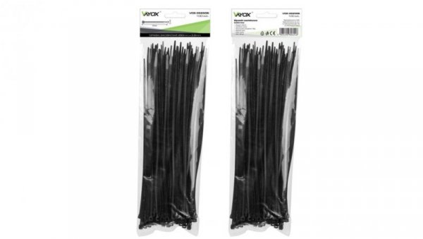 Opaski zaciskowe 3,5mm / 250mm czarne 100 szt. VOZ-35250B Vayox