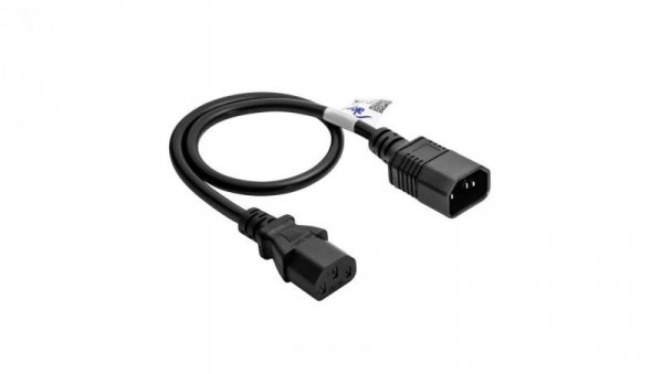Kabel zasilający Akyga AK-PC-14A przedłużacz CCA IEC C13 / C14 0.5m