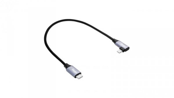Kabel USB Akyga AK-USB-55 USB type C (m) / Lightning (m) kątowy ver. 2.0 30W 0.3m