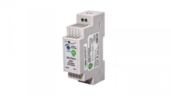 DIN15W24 Zasilacz DIN 24V/0.63A, plastic