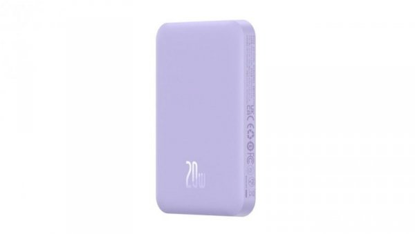 Mini powerbank Baseus 5000mAh 20W + kabel USB-C (20V/3A) - fioletowy