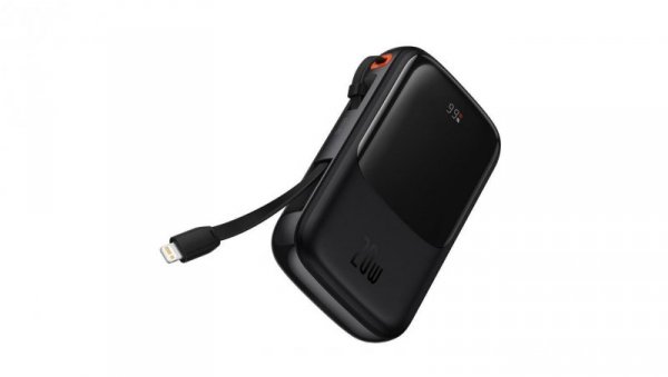 Powerbank 10000mAh 20W Baseus Qpow Pro Overseas Edition + kabel USB C 3A - czarny