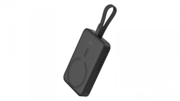 Powerbank Baseus Magnetic Mini MagSafe 10000mAh 20W z wbudowanym kablem Lightning - czarny + kabel B