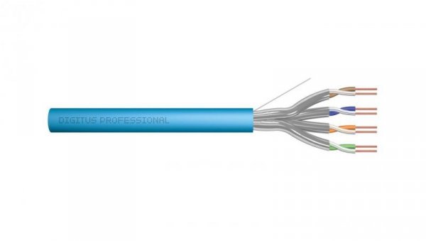 Kabel instalacyjny DIGITUS kat.6A, U/FTP, B2ca, AWG23/1, LSOH, 500m, niebieski, szpula DK-1626-A-VH-5