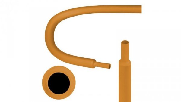 Rurka termokurczliwa RTS 1,6/0,8mm brązowa 1m