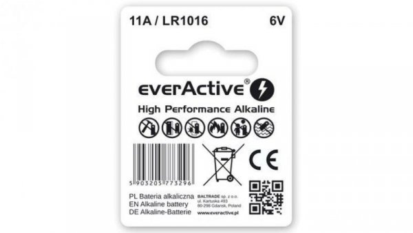 1 x bateria do pilota samochodowego everActive 11A LR1016 MN11
