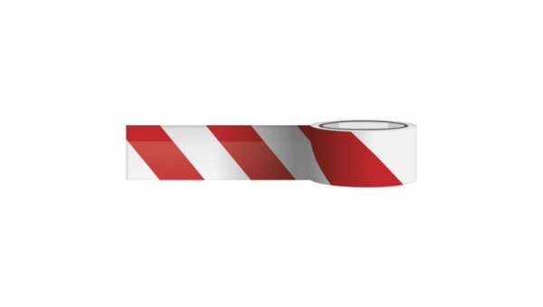 Taśma ostrzegawcza 75mm x 250m biało-czerwona F6033