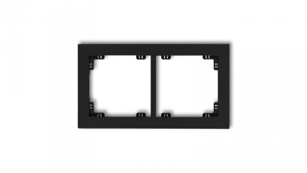 DECO Ramka podwójna czarny mat 12DR-2