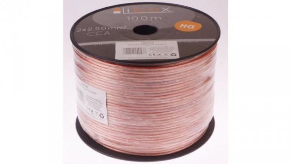 Przewód głośnikowy CCA 2x2,50 ECa LB0009 LIBOX /100m/
