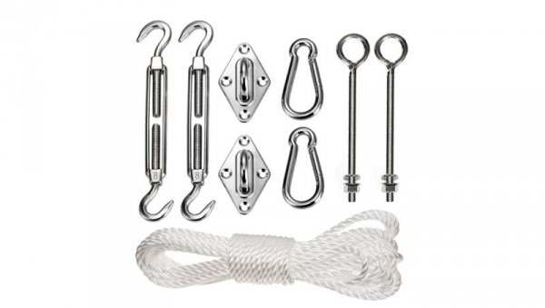 Zestaw metalowy do mocowania żagli ogrodowych GB508