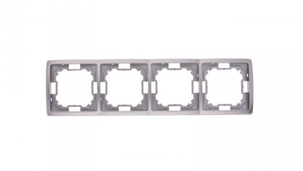Simon Basic Standard Ramka poczwórna uniwersalna stal inox BMR4/21