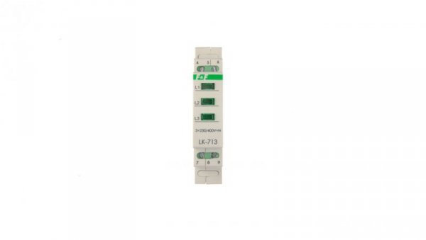 Lampka modułowa 3-fazowa zielona 3x230V+N AC LK-713G