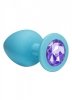 Plug-Anal Plug Emotions Cutie Large Turquoise light purple crystal