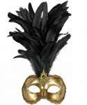 Maska wenecka - Colombina Oro Piume
