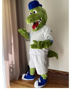 Strój chodzącej maskotki - Krokodyl Sportowiec