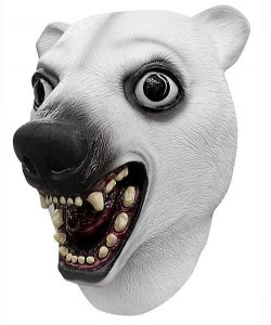 Maska lateksowa - Miś Polarny