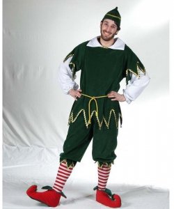 Profesjonalny strój pomocnika Świętego Mikołaja - Elf Deluxe