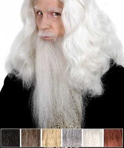 Sztuczne wąsy i broda Czarodziej