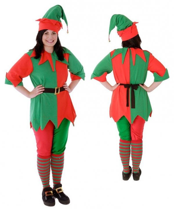 Profesjonalny strój pomocnika Świętego Mikołaja - Elf Classic