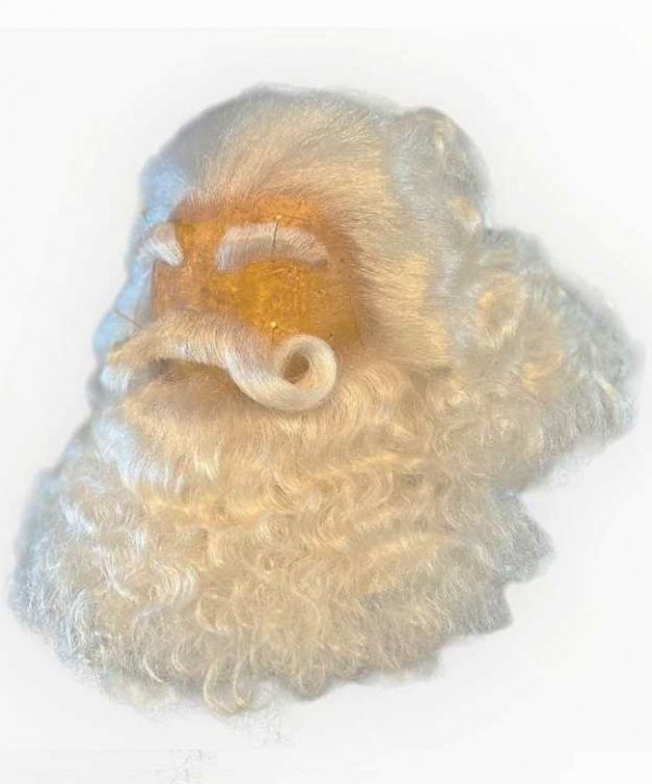 peruka Świętego Mikołaja – regulowana rama, detale widok z boku