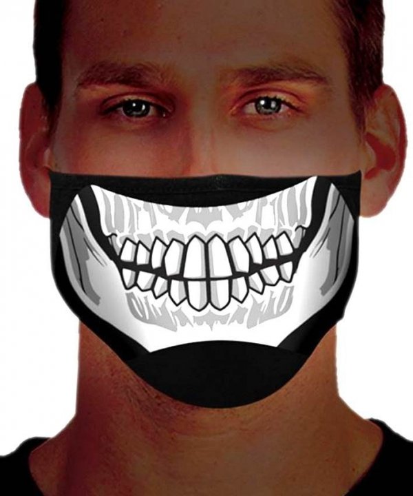 Maska zakrywająca twarz - zęby szkieletu