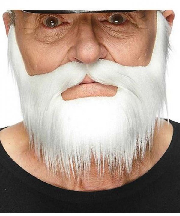 Białe broda i wasy Świętego Mikołaja