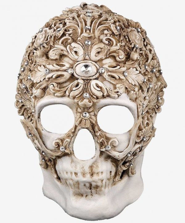 Maska wenecka - White Diamond Skull