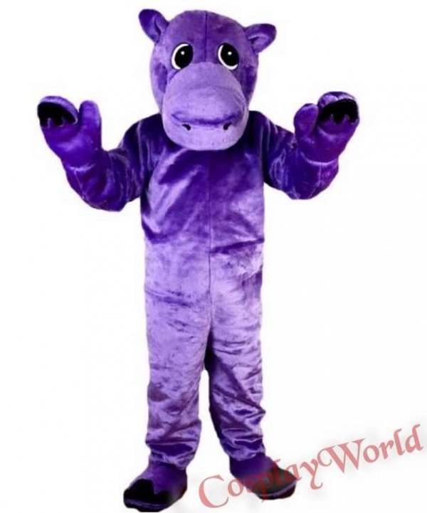 Chodząca żywa maskotka duży pluszak kostium reklamowy strój Hipopotam Purpurka