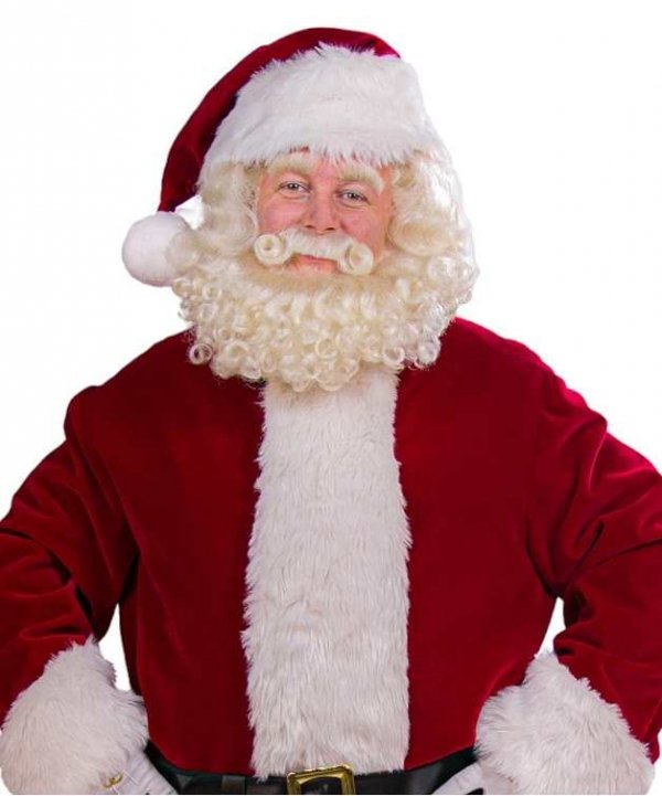 Santa yak hair beard – lace hairline close-up