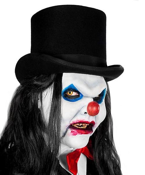 Maska klejona na twarzy - Horror Klaun Deluxe