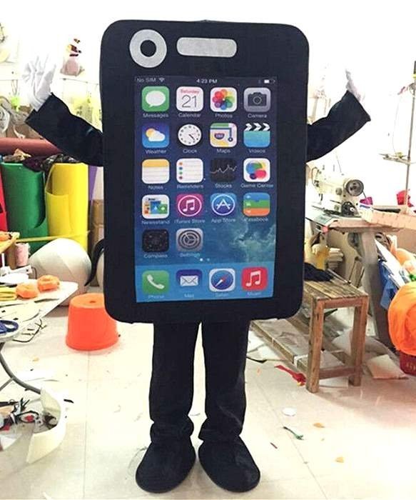 Telefon komórkowy smartfon strój reklamowy chodzący pluszak duża maskotka promocyjna
