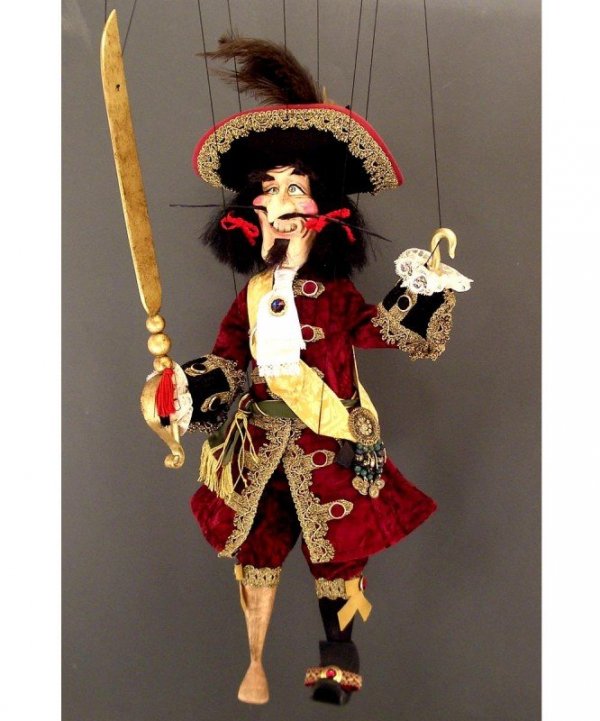 Marionetka wenecka - Kapitan Hook (77 cm)